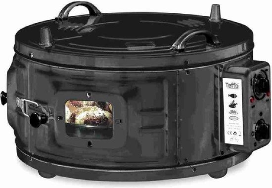 XXL Teffo ronde elektrische oven - vrijstaand - thermostaat - 42 liter - zwart