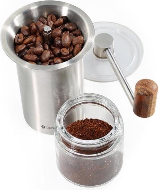 Zassenhaus - Koffiemolen - barista - glas - Roestvrijstaal