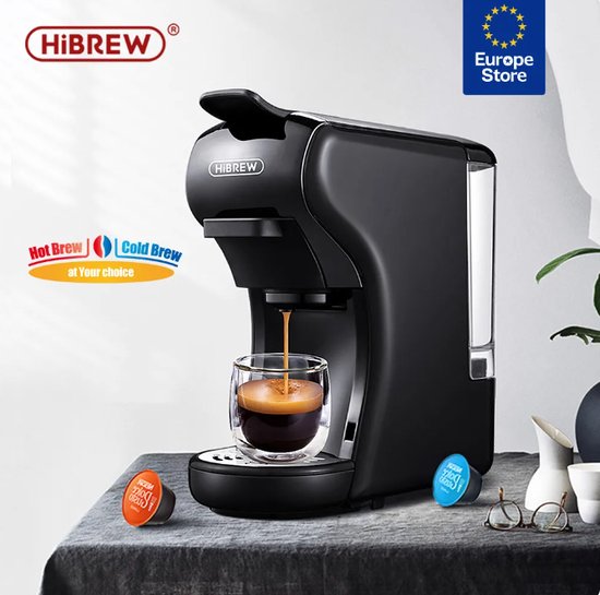 HiBrew Koffiezetapparaat | 3-in-1 Compatibel ontwerp| Energiebesparend | Koud/warm functie | Dolce gusto apparaat | Koffiezetapparaat cups | & Poeder| Warme chocolademelk| Ijskoffie