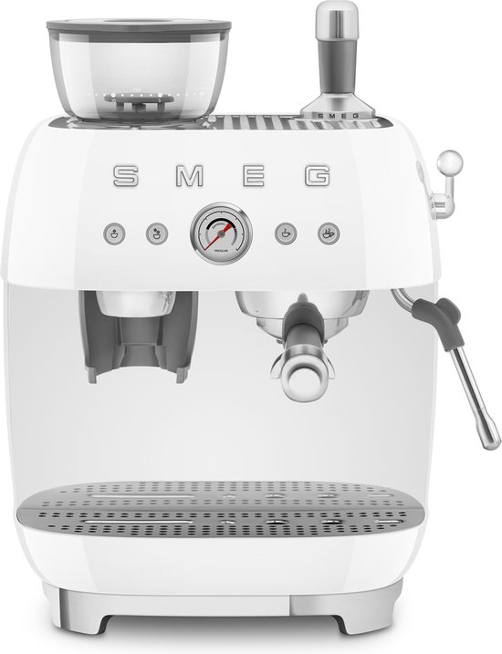 SMEG EGF03WHEU - Espressomachine met geïntegreerde bonenmaler - Wit