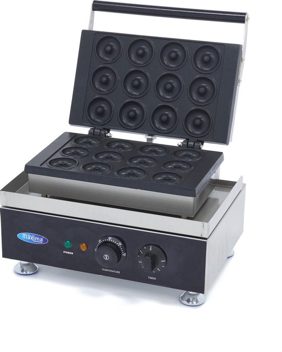 Donutmaker - 12 Mini Donuts - Ø 5 cm - Ingebouwde Timer