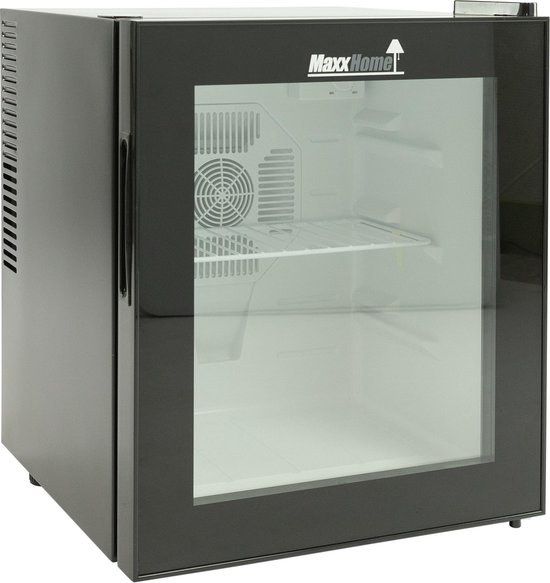 MaxxHome Mini Koelkast - Thermo-elektrisch - 42 Liter  - glazen deur - Zwart