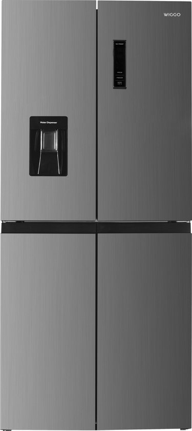Wiggo WR-MD18(X) - Amerikaanse Koelkast - No Frost - Water Dispenser - Met Display - Super Freeze - 419 Liter - Rvs