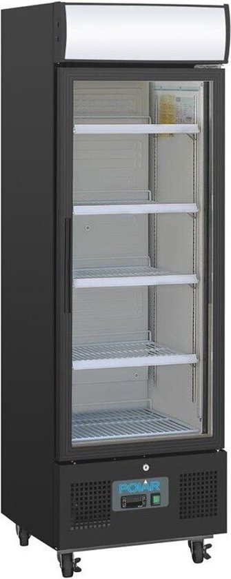 Polar G-Series Rechtopstaande Display Koeling 218Ltr Zwart - Polar GH426 - Horeca & Professioneel