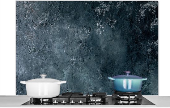 Spatscherm keuken - Retro - Beton look - Grijs - Keuken achterwand - 120x80 cm - Spatwand - Aluminium