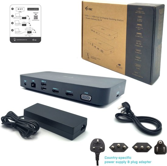 Dockstation i-Tec CATRIPLEDOCKVGAPD 65 W