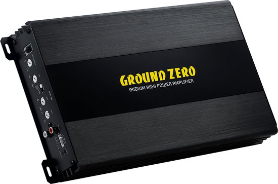 Ground Zero Iridium GZIA1.700 monoblock versterker 630 watt RMS bij 1 ohm - inclusief bass remote unit