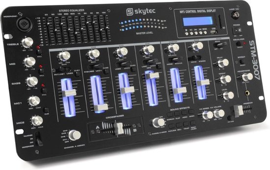 Vonyx STM-3007 6-Kanaals Mixer SD/USB/MP3/LED/Bluetooth 19 inch
