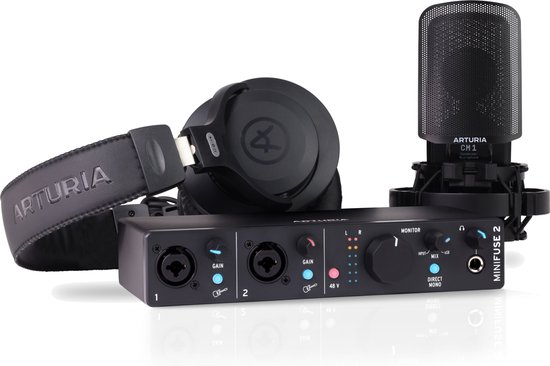 Arturia MiniFuse Recording Pack Black USB-Audio Interface+ CM1 + EF1 - USB audio interface