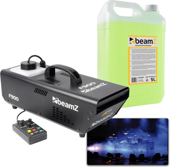 Rookmachine - BeamZ F900 fazer 900W inclusief 5 liter rookvloeistof