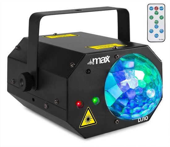 Lichteffect met laser - MAX DJ10 Jelly moon LED lichteffect met rood/groene laser - Perfect voor o.a. huisfeestjes en DJ's