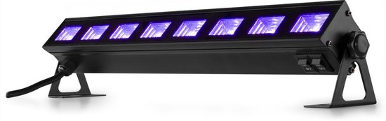 Blacklight - BeamZ BUVW83 LED blacklight bar met 8 UV en warm witte LED's - 30W
