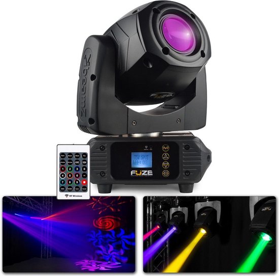 Moving head - BeamZ FUZE75S spot moving head met 75W LED, 6 gobo's, 8 kleuren, prisma en gemotoriseerde focus