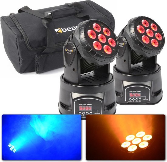 Movingheadset 2x MHL74 Wash in Flightbag