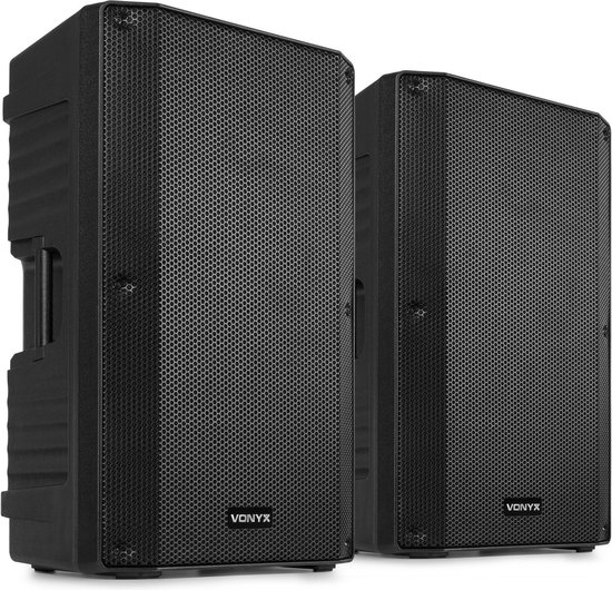 Passieve speakerset - Vonyx VSA15P speakerset 15'' passieve speakers met 2000W vermogen voor muziek, zang en spraak