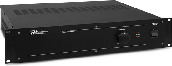 100V versterker - Power Dynamics PRS240 100V slave versterker 240W voor het uitbreiden van een 100V geluidsinstallatie