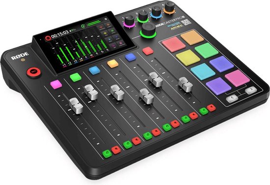 RØDECaster Pro II Podcast productie studio Muziekproductiestation Zwart