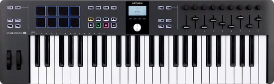 Arturia KeyLab Essential 49 mk3 Black - MIDI controller, 49 toetsen, zwart