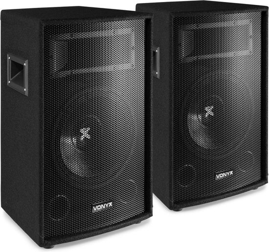 Speakers - Vonyx SL12 speakerset - Set van twee passieve 12'' luidsprekers - 1200W maximaal (set)