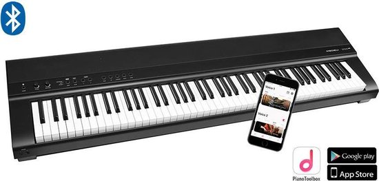Medeli SP201+/BK - Digitale stagepiano, Bluetooth, zwart - mat zwart