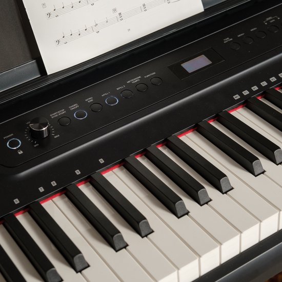 Fazley DP-250-BK digitale piano met onderstel en pianobank zwart