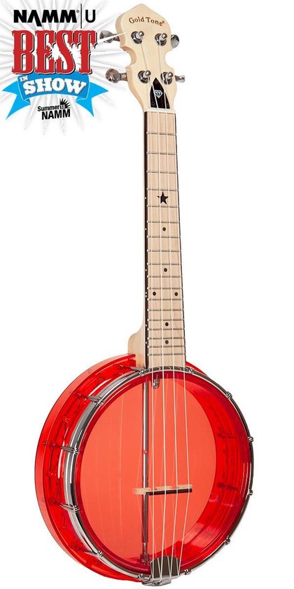 Gold Tone Little Gem Banjo Concert Uke Ruby - Rood