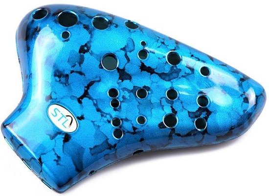 STL Triple Ocarina - 3 Octave Range - Plastic - C Major (Blue)