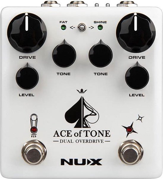 Dual overdrive NUX NDO-5 effectpedaal Screamer + breaker