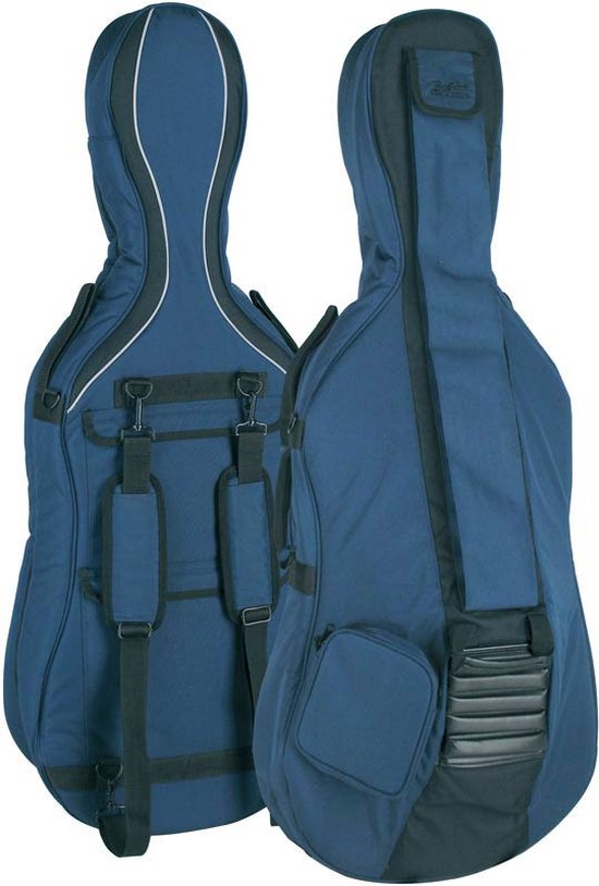 cellotas 1/8, donkerblauw-grijs, 23mm gevoerd, 2 riemen, diverse accessoire vakken