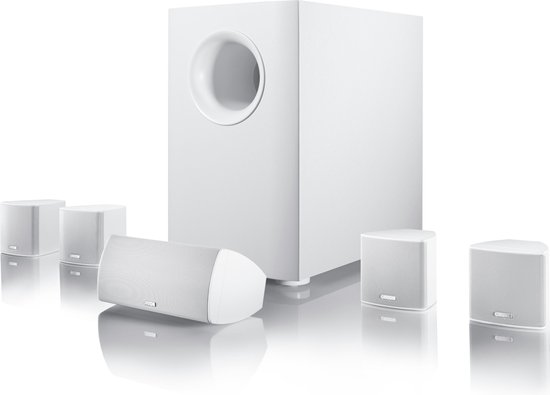 Canton Movie 95 - 5.1 Surround Systeem – Subwoofer met Satelliet Luidsprekers – Wit