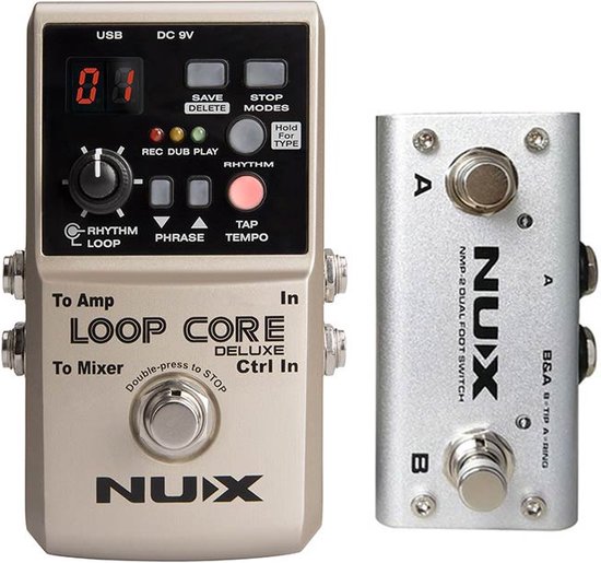 Loop pedaal bundel LOOP Core Deluxe met NMP-2 voetschakelaar NUX