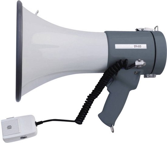 SpeaKa Professional ER-66S Megafoon Met handmicrofoon, Met draagriem, Met geluiden