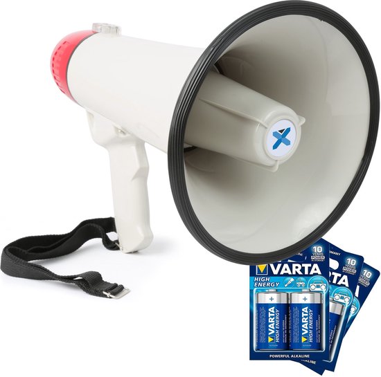 Vonyx megafoon - MEG040 - Krachtige megafoon met sirene, batterijen en afneembare microfoon