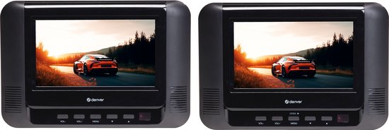 Denver Draagbare DVD Speler Auto - 7 inch - 2 schermen - Incl. Hoofdsteunhouder - USB - Model 2023 - MTW793