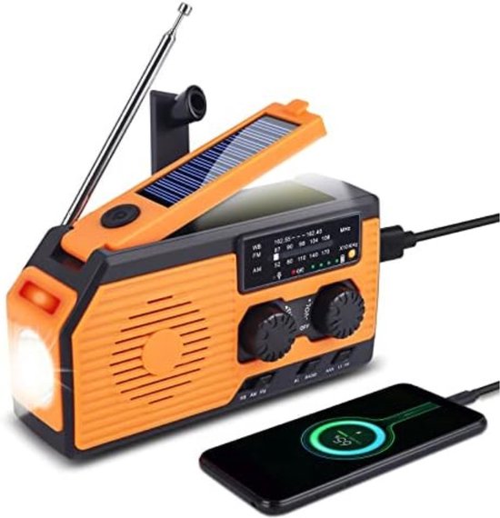 Gratyfied- Opwindbare Radio- Wind-Up Radio- Noodradio Opwindbaar- Emergency radio Wind-up- Draagbare Noodradio- Portable Emergency Radio