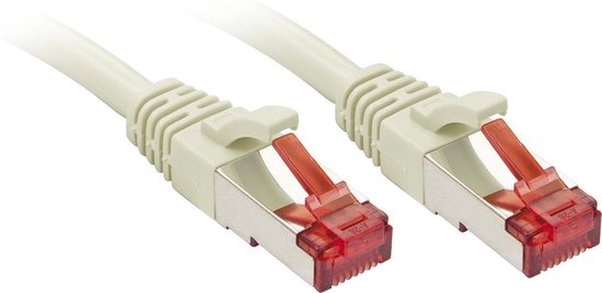 LINDY 47851 RJ45 Netwerkkabel, patchkabel CAT 6 S/FTP 1.00 m Grijs Snagless 50 stuk(s)