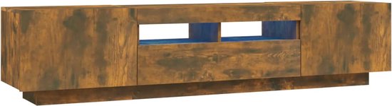 vidaXL-2-delige-Tv-meubelset-met-LED-bewerkt-hout-gerookt-eikenkleurig