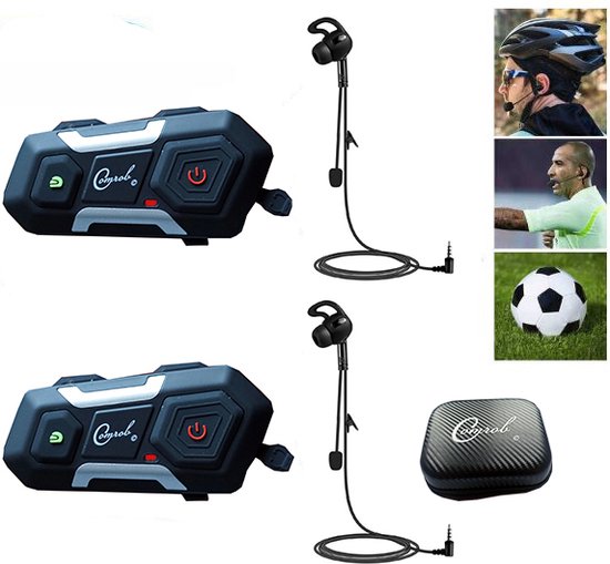 Fiets / scheidsrechter / boot communicatie intercom v3 plus D systeem voor 2 personen max 1200 meter