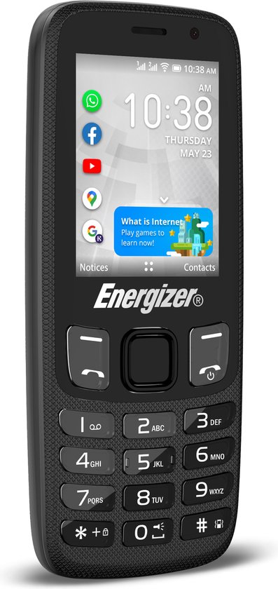 Energizer E242S - 4G Bar Smart Feature Phone (Zwart)