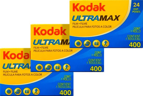 3 x Kodak Utramax 400 iso 24 exp.
