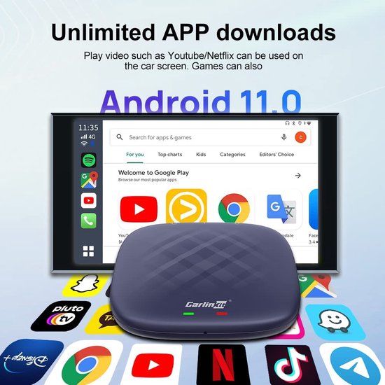 Carkit - Infotainmentsysteem Apple / Android 11.0 AIBOX - CarPlay