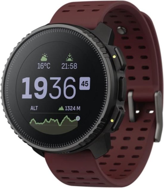 GPS-sporthorloge - ALTIMETER -SUUNTO VERTICAL BLACK RUBY Schermdiameter 49 mm