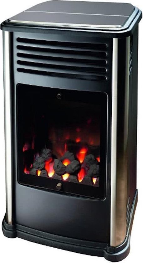 Gaskachel Manhatten Mobiele Sfeerhaard design kachel met open vuur effect 3.4 kW op gasfles