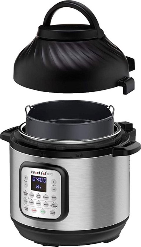 Instant Pot Duo Crisp 7,6L multicooker met airfryer 11-in-1 - snelkookpan - pressure cooker - rijstkoker - slowcooker - stomer - sous-vide