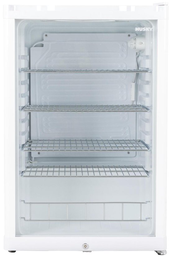 Husky KK110-WH-NL-HU - Koeler - Met Glazen Deur - 122 Liter - 36dB - Wit