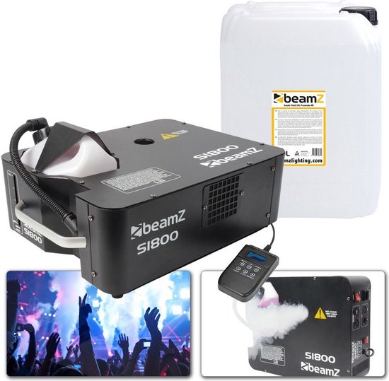 Rookmachine - BeamZ S1800 - horizontaal / verticaal - incl. 20L rookvloeistof