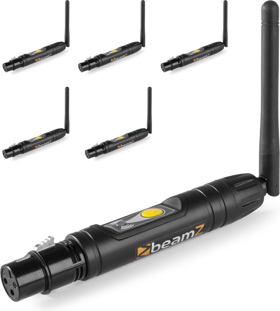 DMX draadloos - BeamZ BBP W-DMX draadloze DMX set - 6x zender / ontvanger - Universeel - 3-pin XLR