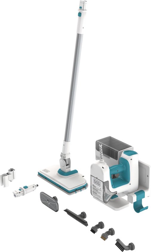 BLACK+DECKER BHSM15FX10-QS steam-mop - 1500W - incl. 10 accessoires, extensiekit en opbergoplossing