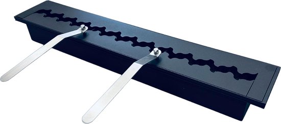 Bioethanolhaarden.com - Duurzame bio ethanol zigzag PRO inbouwbrander 800 mm mat zwart - schuifbare vlammen regelaar - openhaard kachel brander - ethanol kachel brander - haard - sfeer inzetbrander - ethanol inbouw haard - biohaard bestaande kachel