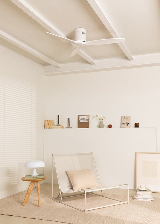 CREATE WINDCALM DC WIT- Plafondventilator - Plafondventilator met Afstandsbediening - 6 Snelheden - Timer - 132 cm - Zomer/Winter functie - met WIFI